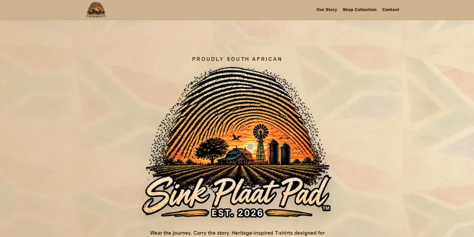 Homepage of the Sinkplaatpad website designed by Breathtaking Branding