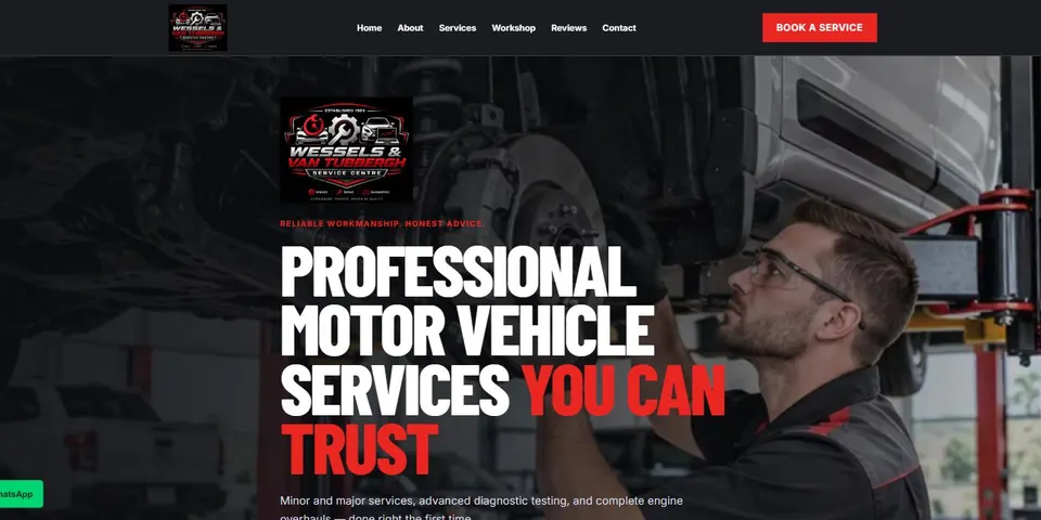 Homepage of the Wessels and Van Tubbergh website designed by Breathtaking Branding